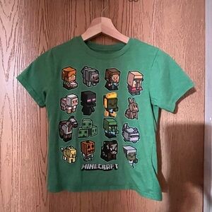 MoJang Studios~Minecraft ~ Green Kids T-Shirt ~ S